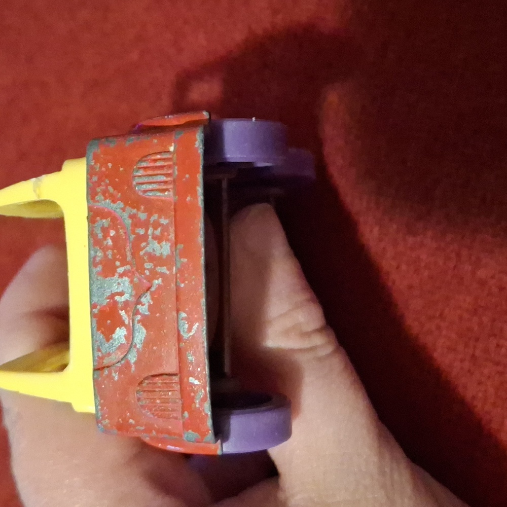 Tootsie Toy Red and Yellow Classic Toy Utility Vehicle Happy Face Collectible - Picture 7 of 10